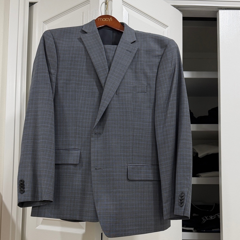 Michel Kors Macy's Gray Checkered Men's Blazer
